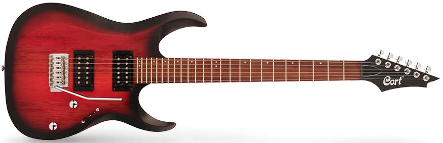 Cort X100 Barva: OPBB (Open Pore Black Cherry Burst)