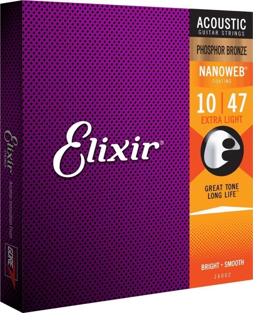 Elixir Acoustic Phosphor Bronze Nanoweb Tvrdost: 010/047